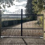 Ornate steel electric gate in Henley on Thames