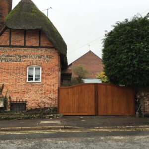 Hungerford Electric Iroko Gates