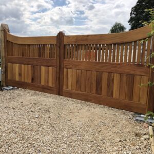 Hardwood Residential electric gates