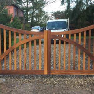 Electric Hardwood Gates Highclere